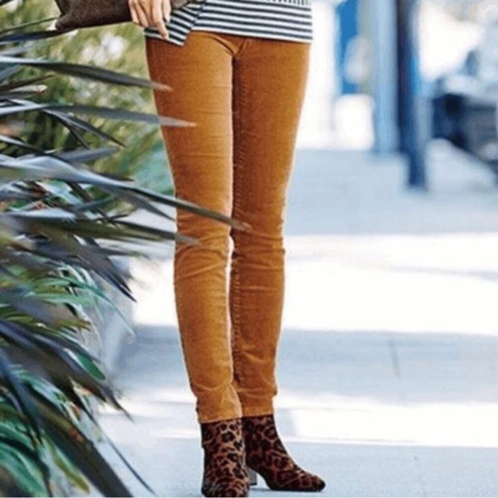 CABI #3197 Skinny Cord Umber Mustard Brown Corduroy Pants Jeans Stretch Womens 2 - Picture 16 of 16